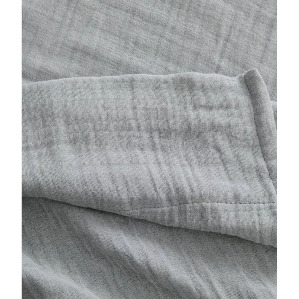Calm KING Size Soft Cotton Gauze Sheet Set GRAY